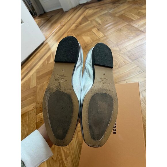 Metallic Leather Mary Jane Flats - Picture 9 of 11